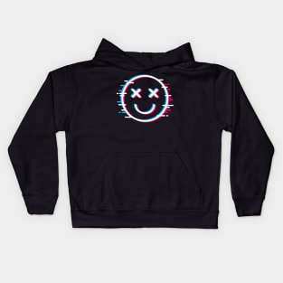 Glitch Face Dead Happy Kids Hoodie